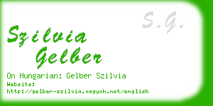 szilvia gelber business card